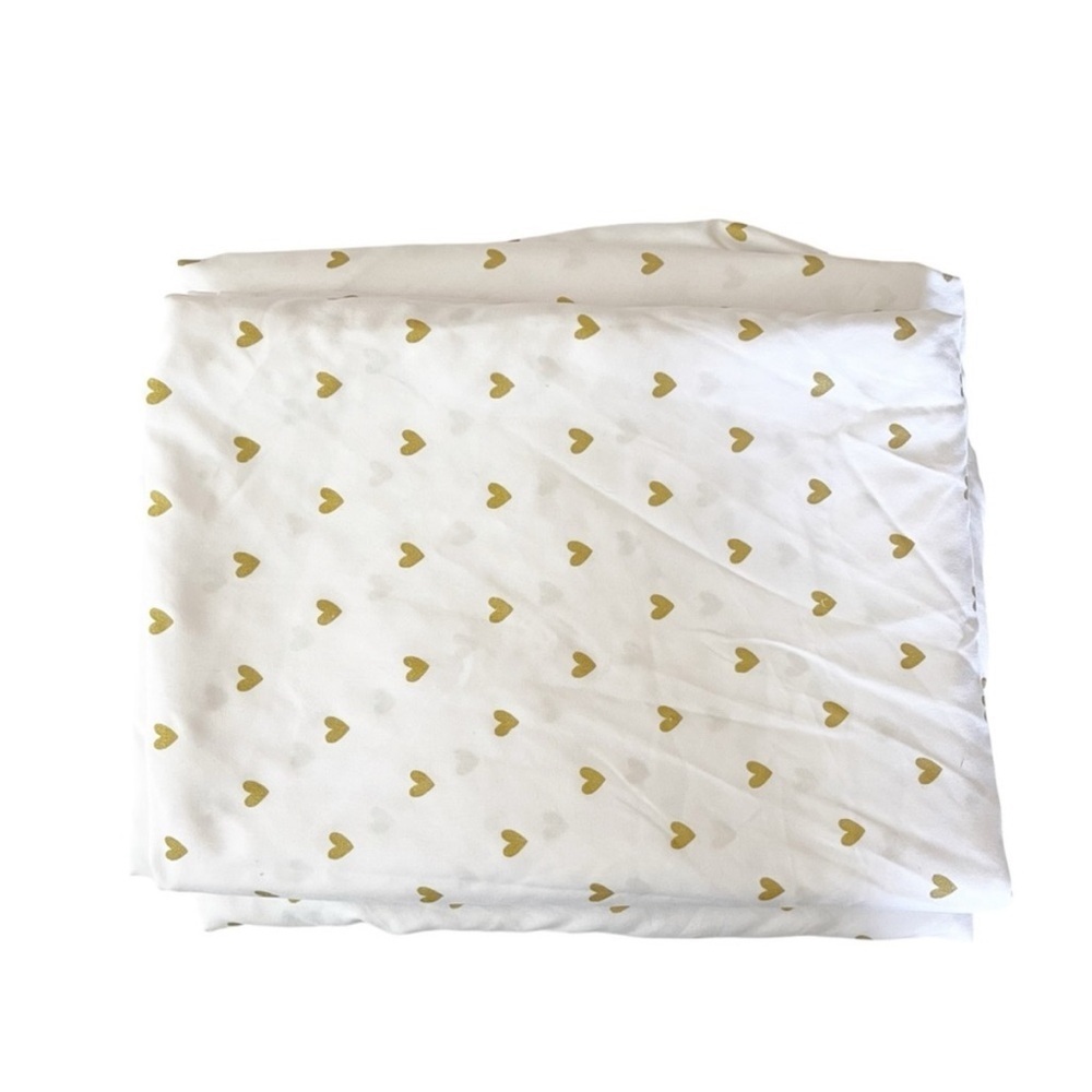 Pillowfort full Size Bed flat  sheet Golden Hearts